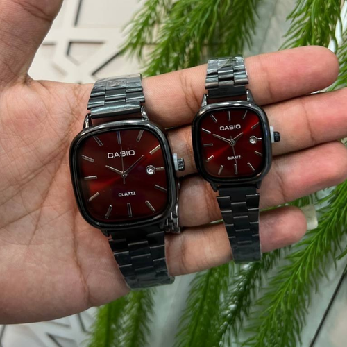 Casio Vintage Çift Saatleri Vişne Kırmızısı